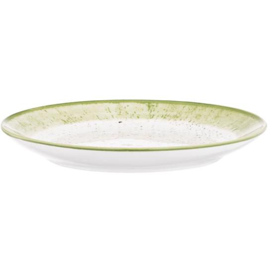 Тарелка десертная ARDESTO Siena, 19см, фарфор, бело-зеленый