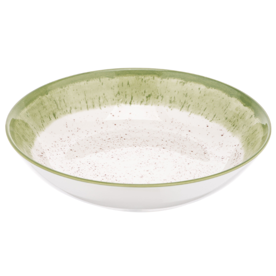 ARDESTO Soup plate Siena, 20cm, porcelain, white-green