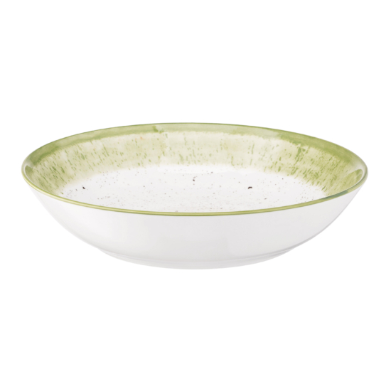 ARDESTO Soup plate Siena, 20cm, porcelain, white-green