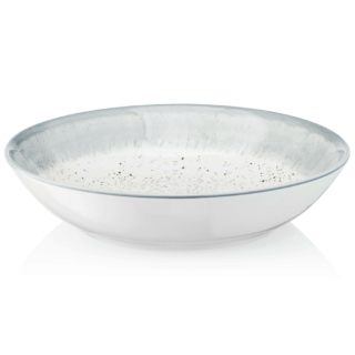 Тарелка суповая ARDESTO Siena, 20см, фарфор, бело-серый