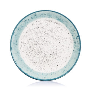 Тарелка обеденная ARDESTO Siena, 27см, фарфор, бело-голубой
