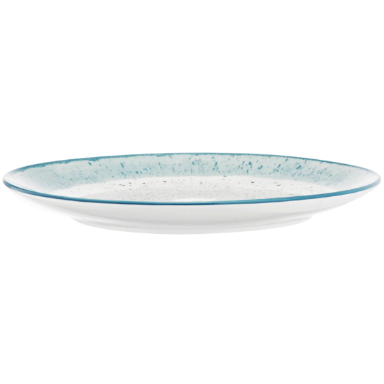 Тарелка обеденная ARDESTO Siena, 27см, фарфор, бело-голубой
