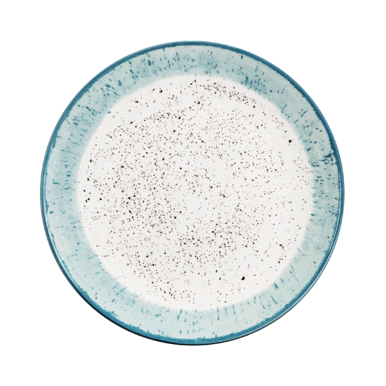 Тарілка обідня ARDESTO Siena, 27см, порцеляна, біло-блакитний
