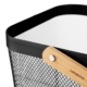 ARDESTO Basket with handle Midori 25х24.5х18cm, metal, bamboo, black AR0901B