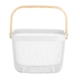 ARDESTO Basket with handle Midori 25х24.5х18cm, metal, wood, white AR0901W