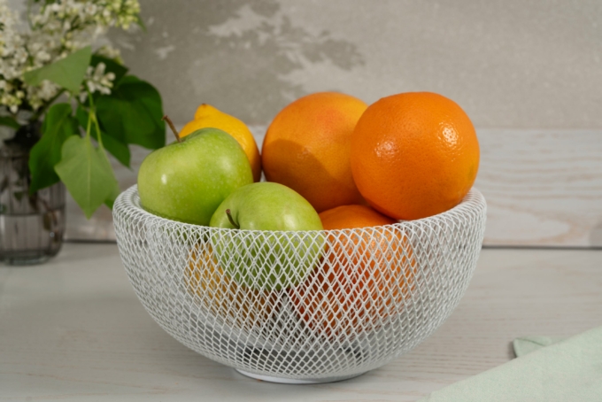 ARDESTO Basket Midori 25х25х12cm, metal, white AR0902W