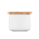 ARDESTO Sugar bowl Midori 12х12х11cm, 840ml, ceramic, bamboo, white AR0907W