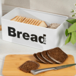 ARDESTO Bread bin Midori 33х18х13cm, metal, bamboo, white AR0912WB