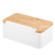 ARDESTO Bread bin Midori 33х13х18cm, metal, bamboo, white AR0914WB