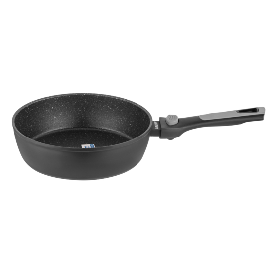 ARDESTO Deep Fry pan with removable handle Gemini Bari, 24cm, aluminium, black AR1224B