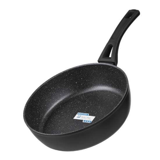 ARDESTO Deep Fry pan with lid Gemini Livorno, 26cm, aluminium, black AR1226A