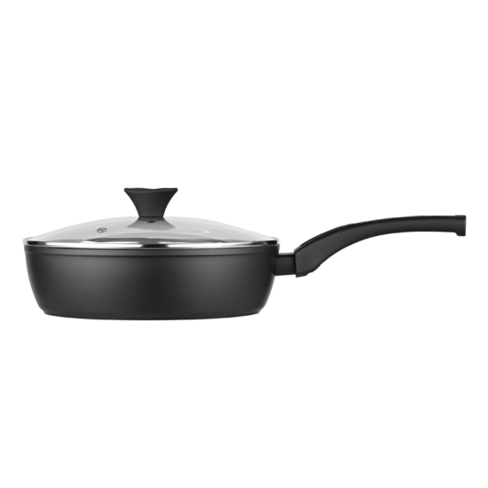 ARDESTO Deep Fry pan with lid Gemini Livorno, 26cm, aluminium, black AR1226A