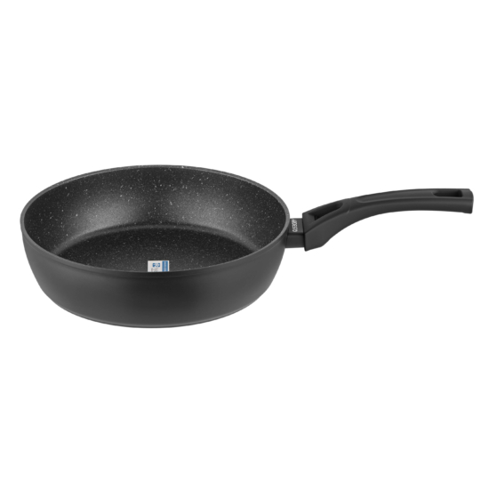 ARDESTO Deep Fry pan with lid Gemini Livorno, 28cm, aluminium, black AR1228A