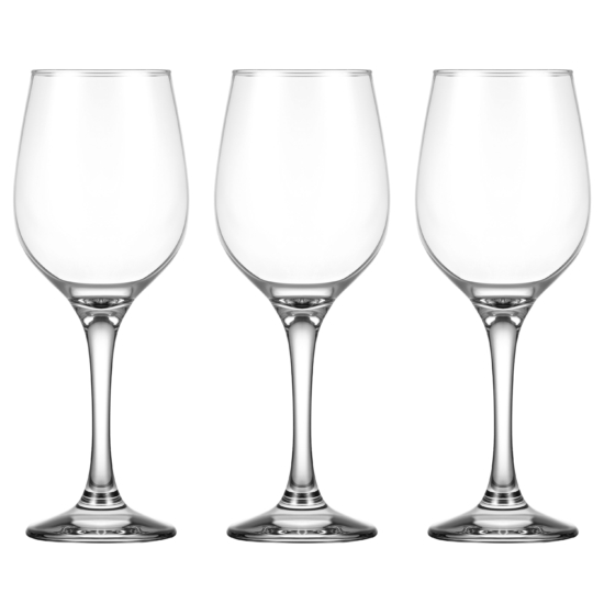 ARDESTO Wine glasses set Gloria 395ml, 3pcs, glass, transparent AR2639GWT