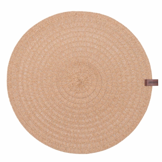 ARDESTO Serving mat, 38cm, polyester, paper twine, round AR3317