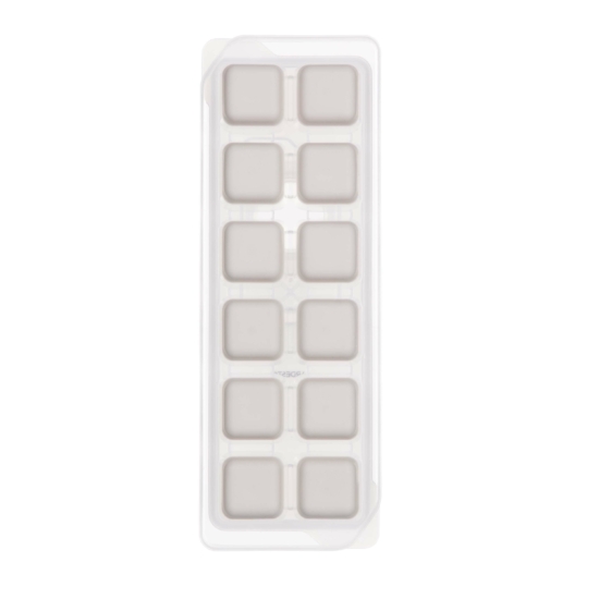 ARDESTO Ice tray with lid Fresh, 26х9.5х3.5cm, silicone, plastic, beige AR3595BE
