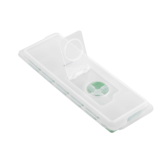 ARDESTO Ice tray with lid Fresh, 26х9.5х3.5cm, silicone, plastic, green AR3595G