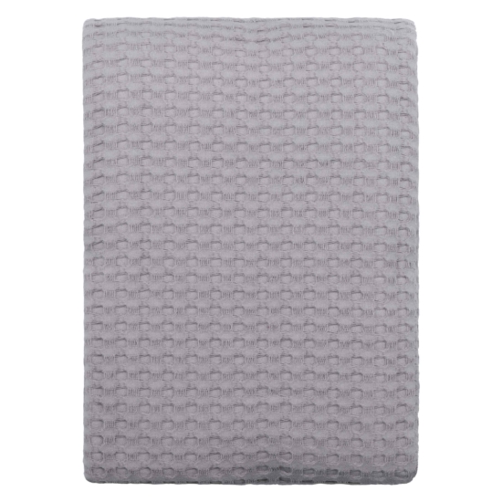 ARDESTO Pique blanket, 220x230cm, 100% cotton, light grey ART0822PL