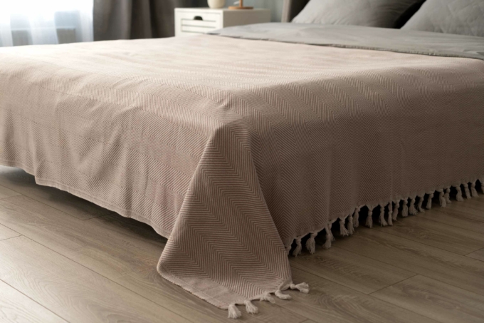 ARDESTO Summer blanket, 140х190cm, 100% cotton, beige ART0915SE