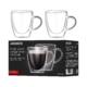 ARDESTO Double wall Mug Set with handle, 100ml, 2pcs, borosilicate glass, transparent AR2610BH