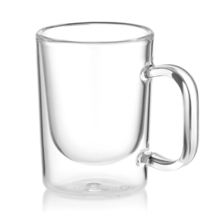 ARDESTO Double wall Mug Set with handle, 120ml, 2pcs, borosilicate glass, transparent AR2612BH