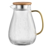 ARDESTO Pitcher with lid, 1480ml, borosilicate glass, stainless steel, bamboo, transparent AR2614BS