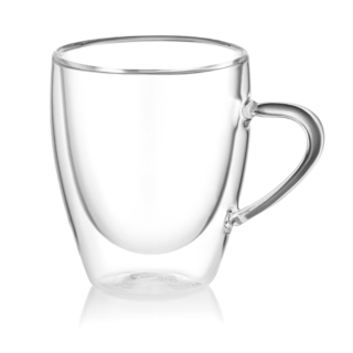 Набор чашек с ручками и двойными стенками ARDESTO, 150мл, 2шт, боросиликатное стекло, прозрачный AR2615BH