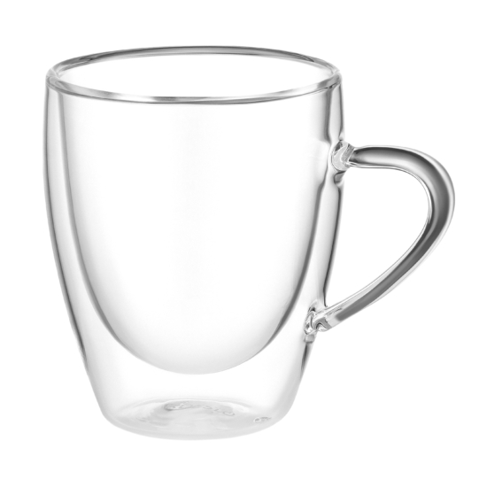 ARDESTO Double wall Mug Set with handle, 150ml, 2pcs, borosilicate glass, transparent AR2615BH