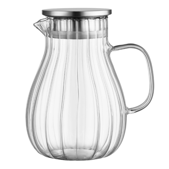 ARDESTO Pitcher with lid Iceberg, 1500ml, borosilicate glass, stainless steel, transparent AR2615GA