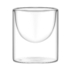 ARDESTO Double wall Dessert Glasses Set, 170ml, 2pcs, borosilicate glass, transparent AR2617BCR