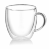 ARDESTO Double wall Mug Set with handle, 180ml, 2pcs, borosilicate glass, transparent AR2618BH