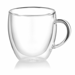 ARDESTO Double wall Mug Set with handle, 180ml, 2pcs, borosilicate glass, transparent AR2618BH