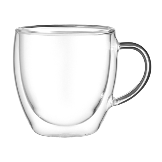 ARDESTO Double wall Mug Set with handle, 180ml, 2pcs, borosilicate glass, transparent AR2618BH