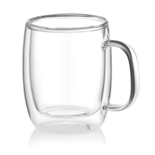 ARDESTO Double wall Mug Set with handle, 250ml, 2pcs, borosilicate glass, transparent AR2625BH