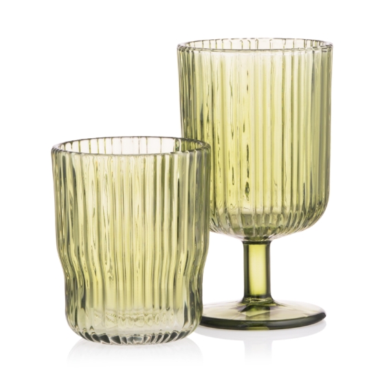 ARDESTO Glasses Set, 300ml, 2pcs, glass, green AR2630GGR