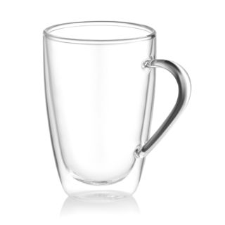 ARDESTO Double wall Mug Set with handle, 330ml, 2pcs, borosilicate glass, transparent AR2633BH
