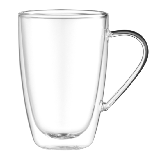 ARDESTO Double wall Mug Set with handle, 330ml, 2pcs, borosilicate glass, transparent AR2633BH