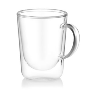 ARDESTO Double wall Mug Set with handle, 350ml, 2pcs, borosilicate glass, transparent AR2635BH