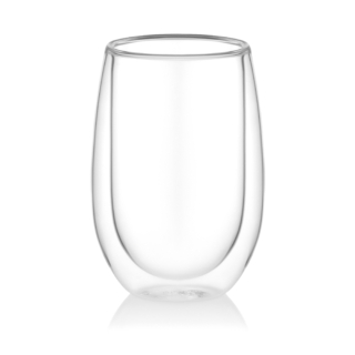 ARDESTO Double wall Mug Set, 350ml, 2pcs, borosilicate glass, transparent AR2635BV