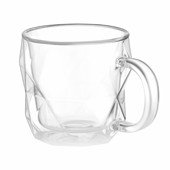 ARDESTO Double wall Mug Set with handle, 450ml, 2pcs, borosilicate glass, transparent AR2645BCH
