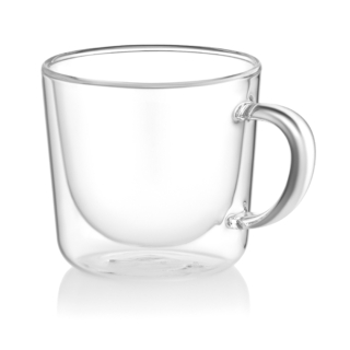 ARDESTO Double wall Mug Set with handle, 450ml, 2pcs, borosilicate glass, transparent AR2645BH