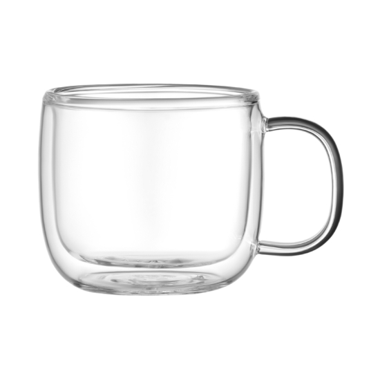 ARDESTO Double wall Mug Set with handle, 450ml, 2pcs, borosilicate glass, transparent AR2645BWH