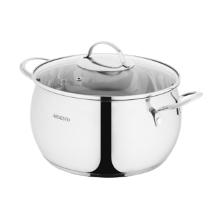 ARDESTO Casserole with glass lid Gemini Liguria, 6.4l, stainless steel AR4364GB