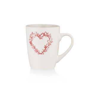 ARDESTO Mug Heart, 320ml, ceramic, white AR3467W