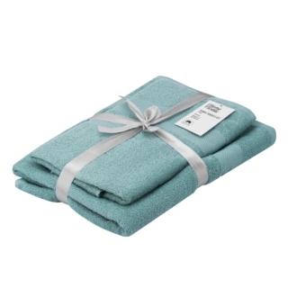 ARDESTO Terry Towel Set Essence 50х90cm, 70х140cm, 2pcs, 100% cotton, aqua ART2358AQ