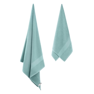 ARDESTO Terry Towel Set Essence 50х90cm, 70х140cm, 2pcs, 100% cotton, aqua ART2358AQ