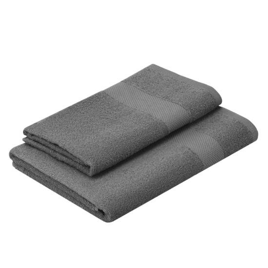 ARDESTO Terry Towel Set Essence 50х90cm, 70х140cm, 2pcs, 100% cotton, dark grey ART2358DG