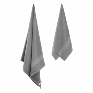 ARDESTO Terry Towel Set Essence 50х90cm, 70х140cm, 2pcs, 100% cotton, dark grey ART2358DG