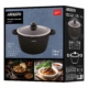 ARDESTO Casserole with glass lid Gemini Anzio, (18 cm), 1.8l, aluminium, black