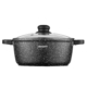 ARDESTO Casserole with glass lid Gemini Anzio, (22 cm), 3.1l, aluminium, black